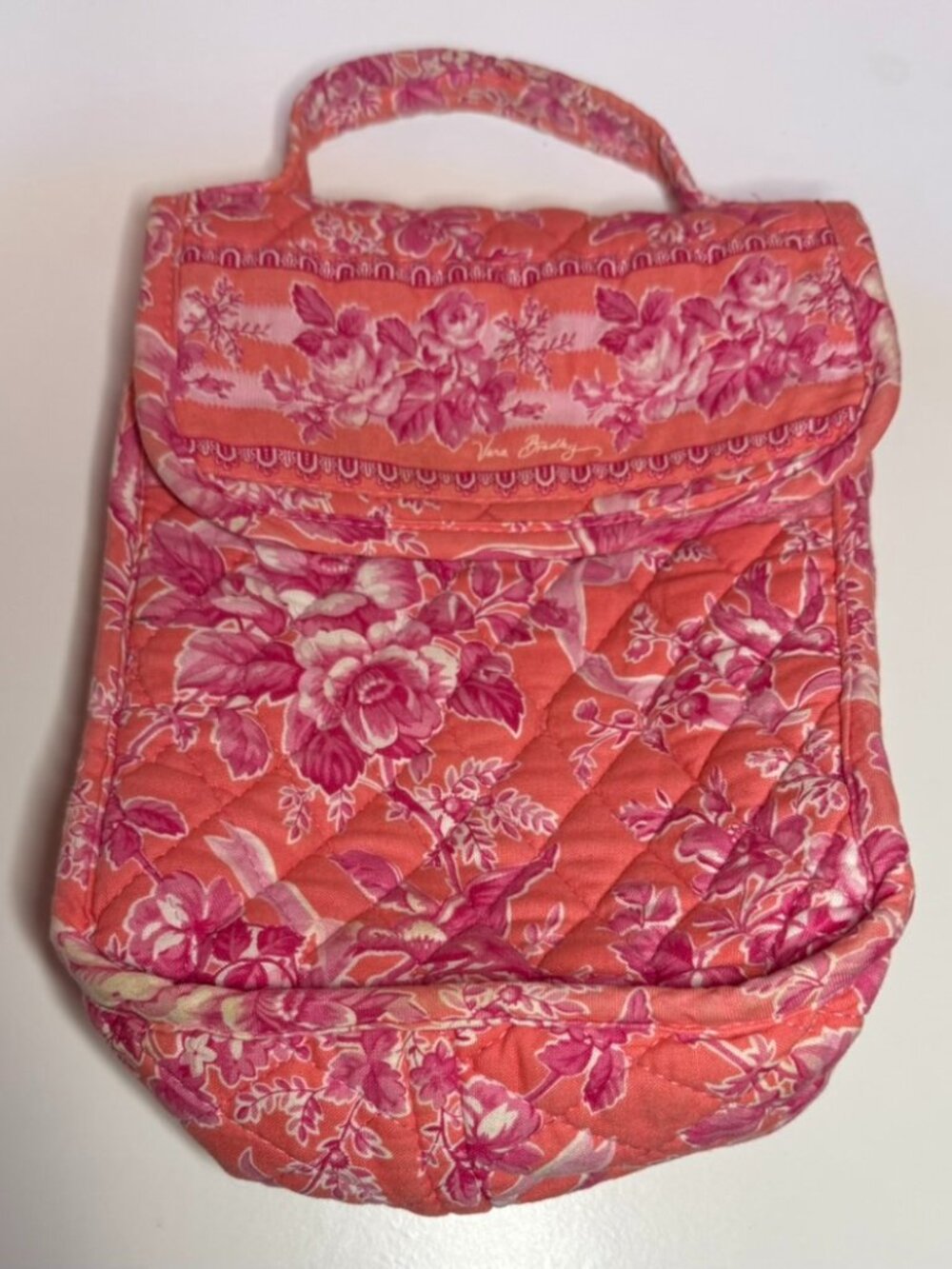 Vera Bradley Lunch Tote Bag in Retired Y2K Hope Toile Print Vintage Pink Orange